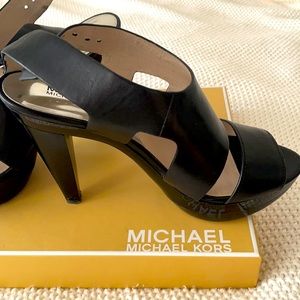Michael Kors Leather Platform Sandals